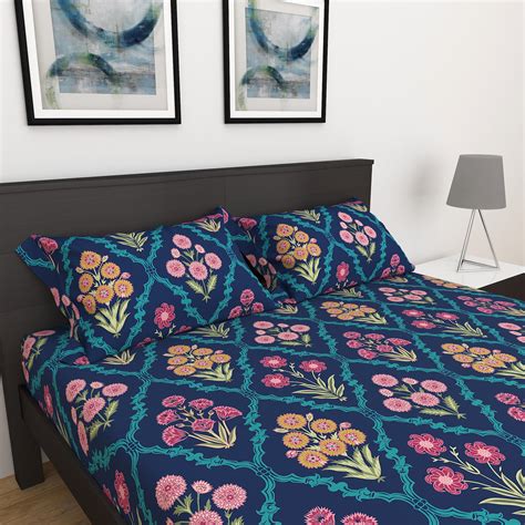 Buy Corsica Elegant Microfibre Printed 3Pcs Queen Bedsheet Set from ...