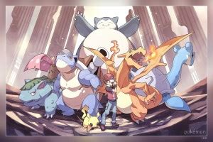 Pokemon Charizard Red Lapras Matte Finish Poster Paper Print ...