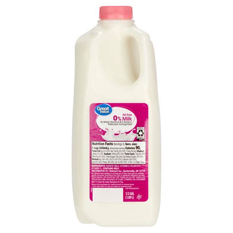 Great Value Milk Fat Free Half Gallon Plastic Jug | Fig App