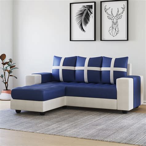 Torque Jamestown 4 Seater Fabric Sectional LHS L Shape Sofa Set for ...