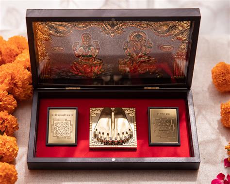 24K Lakshmi and Ganesha Pooja Box Aastha LeelaTheStore Pooja Essentials