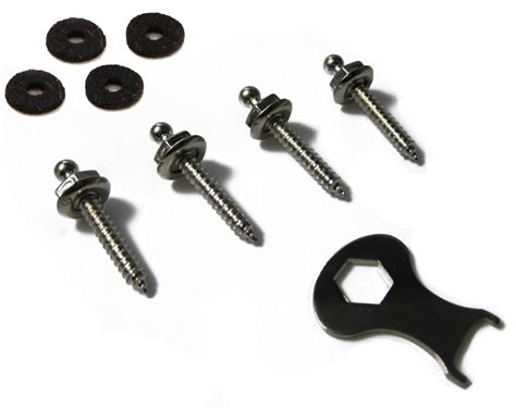 LOXX 59022 22mm Strap Lock Screw Set - Nickel Finish (2-Pair Screw Set ...