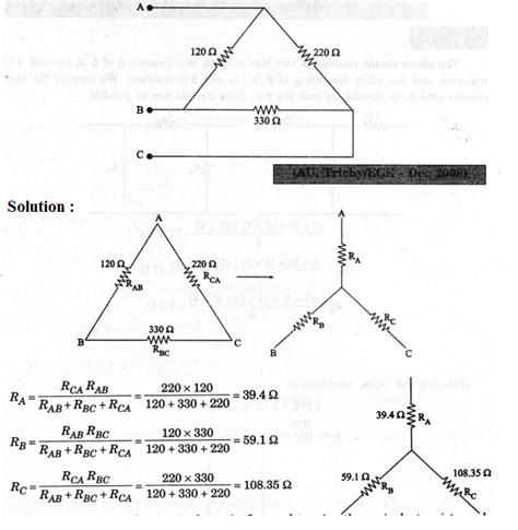 Star Delta and Delta Star Conversion - Circuit Diagram, Formula, Solved ...