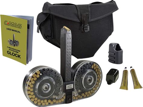 Beta C-Mag Mag System Glock 9mm Luger 100-Round Drum Polymer Black