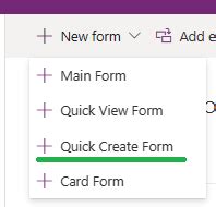 Image result for Quick Create Form