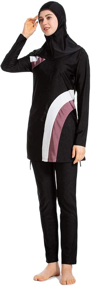 Buy ShuoBeiter Women Muslim Swimwear Full Coverage Islamic Modest ...