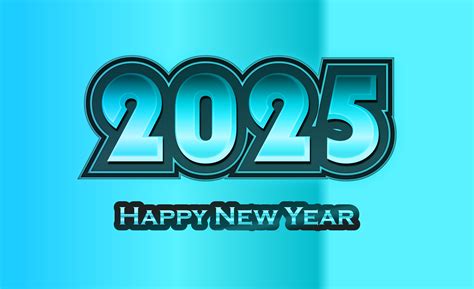 Free New Year Blue Background 2025