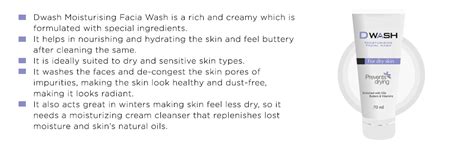 Dwash Creamy Moisturising Face Wash-70ml Pack Of 2 : Amazon.in: Beauty