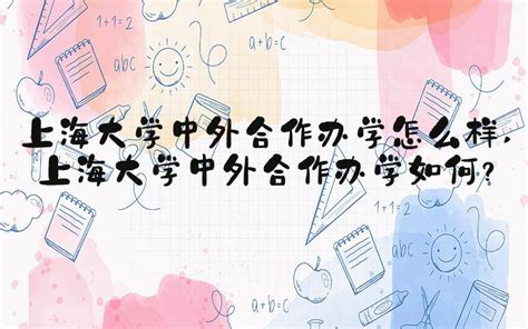 上海大学的中外合作办学实力如何？ - 知乎