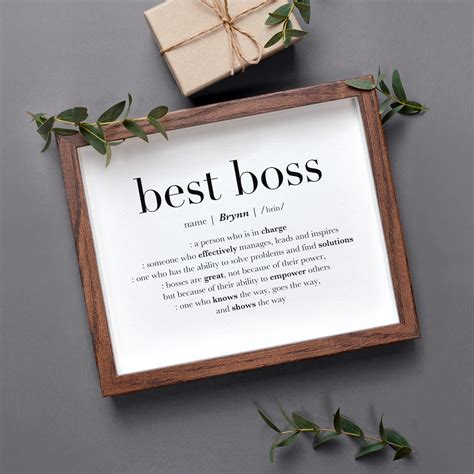Custom Boss Gift PRINTABLE, Bosses Day Gifts for Men, Boss Gift for Her ...