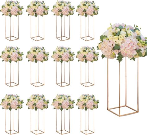 Gold Flower Floor Vase at Lily Selwyn blog