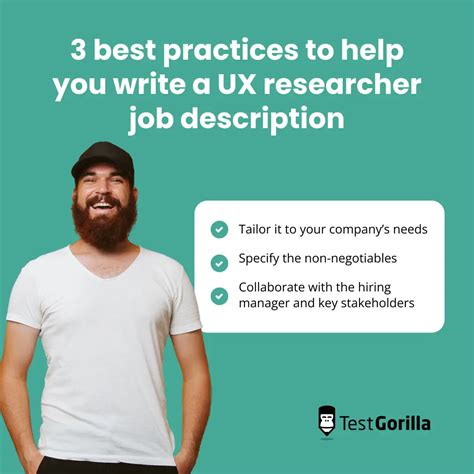 Writing a UX researcher job description plus template - TG