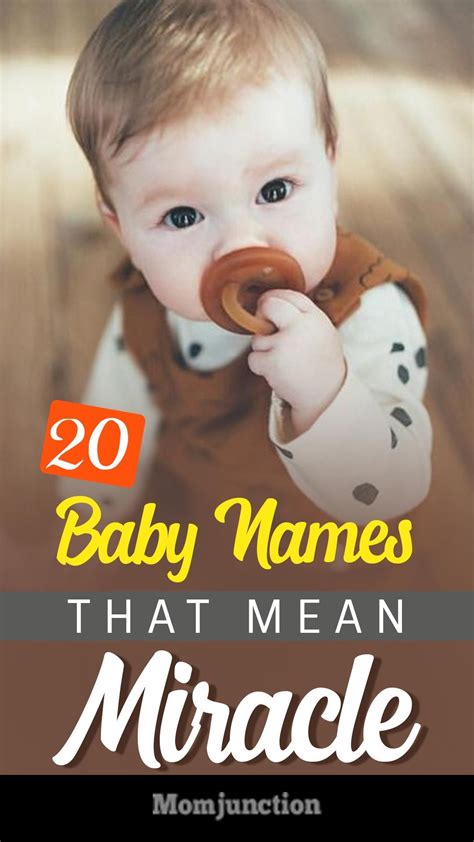Names That Mean Miracle