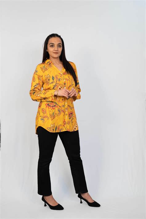 Yellow Floral Design Shirt – Stylez & Trendz