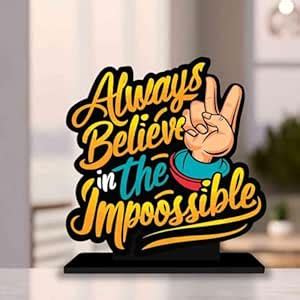 Buy PICKYPOMP Wooden Idols and Figurins Always Believe in Impossible ...