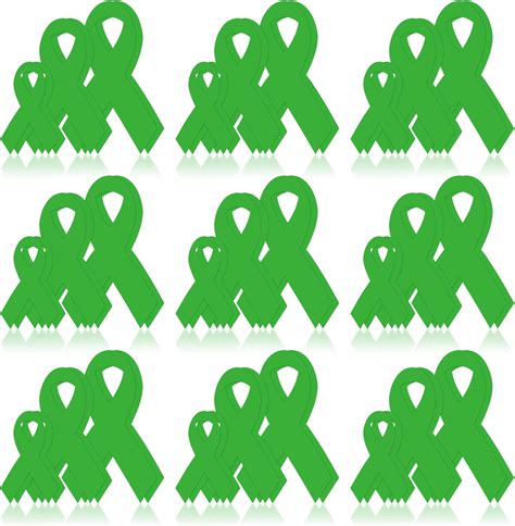 Amazon.com: Colarr 60 Pcs World Mental Health Awareness Green Ribbon ...