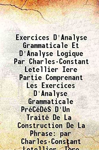 Amazon.in: Buy Exercices D'Analyse Grammaticale Et D'Analyse Logique ...