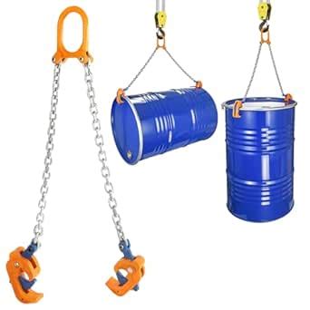 FAHKNS Chain Drum Lifter 2200lb/1T Oil Barrel Clamp Material Transport ...