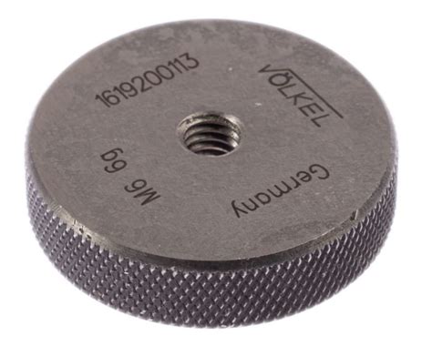 16192 Volkel | Volkel M6 x 1 Ring Thread Gauge Ring Gauge, 1.0mm Pitch ...