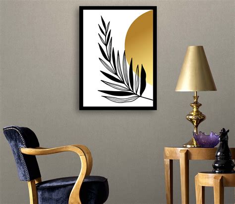 Buy Fern Botanical Art Wall Frame (Rectangle, Black, 18X24, Canvas) at ...