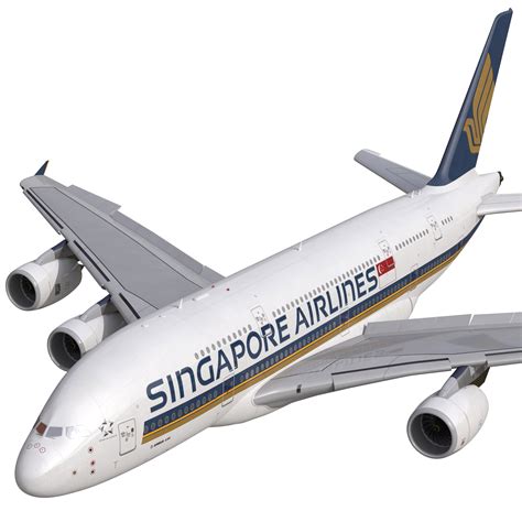 3D Airbus A380 800 Singapore Airlines Rigged | 3D Molier International