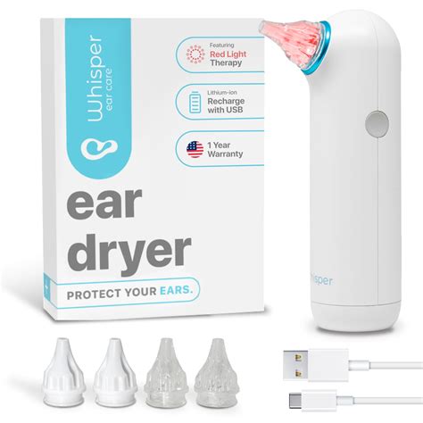 Buy Ear Dryer | USA | Rechargable Ear Water Drying Aid with Red Light ...
