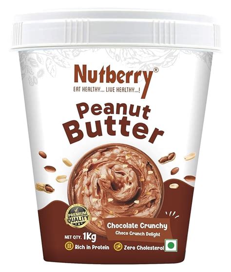 NUTBERRY CHOCOLATE CRUNCHY PEANUT BUTTER 1 KG BUCKET : Amazon.in ...