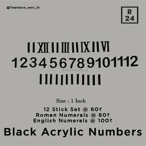 Black Acrylic Numbers – Resin24