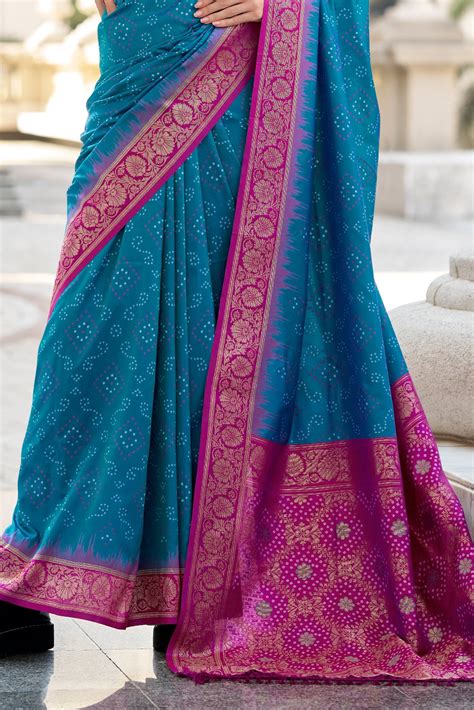 Buy Blue Woven Silk Saree zb134384 | Saree Buta