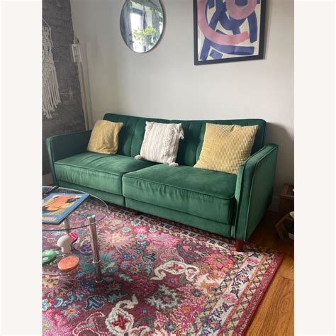Wayfair Green Velvet Sofa - AptDeco