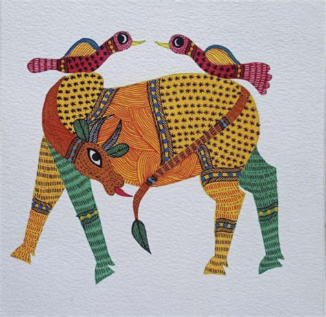 Animals Gond Painting Online for Sale | Gond Historical & Cultural Art