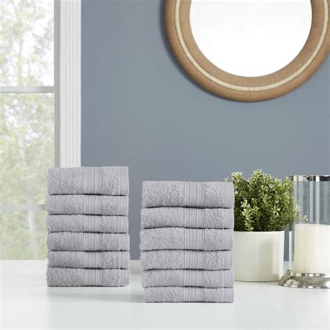 Buy TRIDENT Soft & Plush Grey Textured Cotton Face Towel - 30 x 30 cm ...