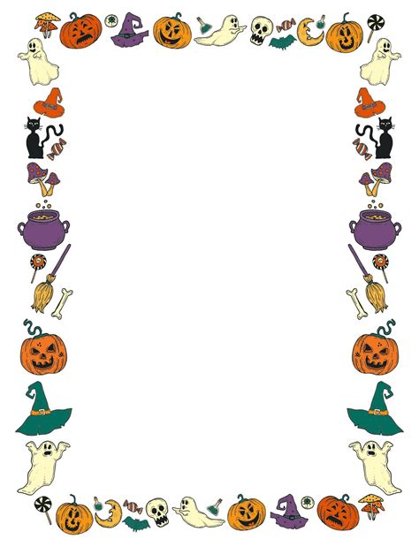 Halloween borders 15 free pdf printables – Artofit