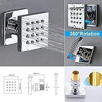 ENGA Bathroom Shower System 12-inch Rainfall Showerhead with Body Spray ...