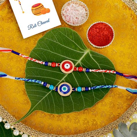 Send Two Fancy Rakhi with Traditional Puja Thali Online