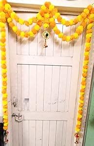 Buy KPH Rajasthani Entrance Door Toran Artificial Marigold Garlands ...