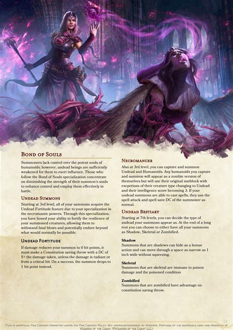 DnD 5e Homebrew Class - The Summoner - The dead souls of your enemies ...