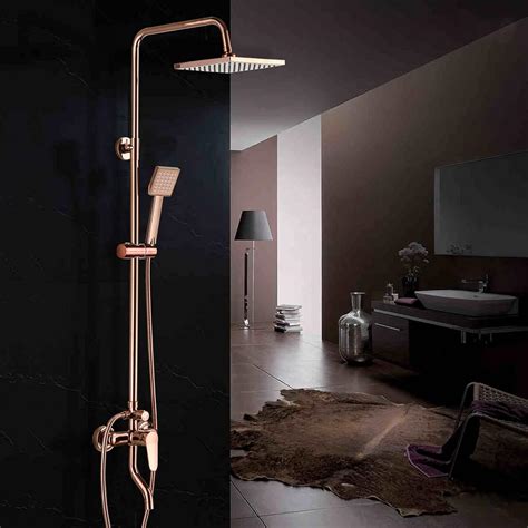 TBVECHI Rose Gold Shower System 8 In Wall Mounted Rainfall India | Ubuy
