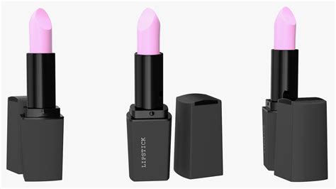 Square Lipsticks 5 Colors Set 3D model | 3D Molier International
