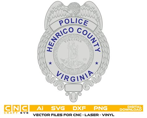 Henrico County, Virginia Police Badge Color File