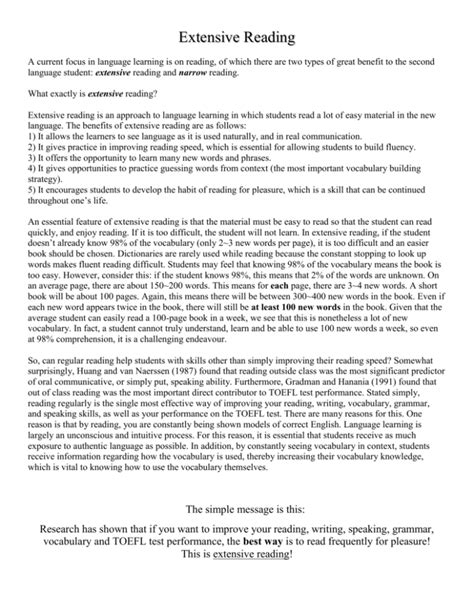 Image result for Extensive Reading