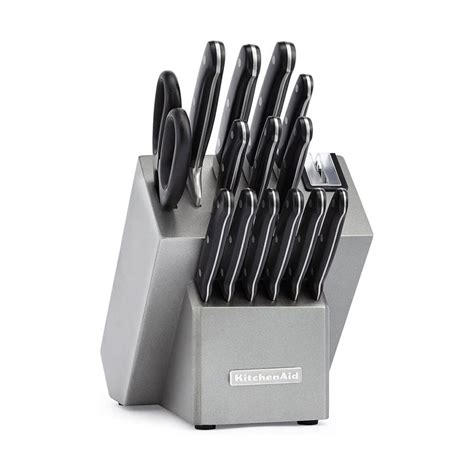 KitchenAid Classic 16 Piece Knife Set Forged Triple Rivet Cutlery ...
