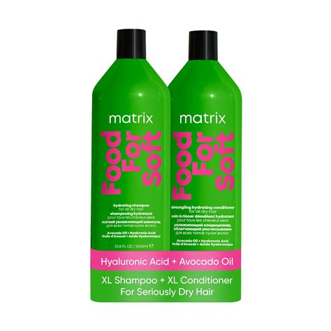 Matrix Food for Soft Hydrating shampoo 1L and detangling conditioner 1L ...