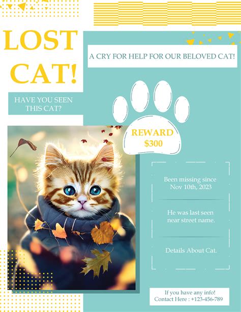Free Lost Pet Flyers - Edit Online - Word, Adobe, GSlides - WordLayouts