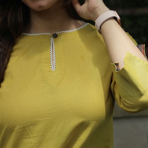 Premium Cotton Yellow Long Kurta – indiefabstore