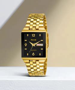 EHMT HM-340-BLACK Day & Date Gold Plated Analog Watch - For Men - Buy ...