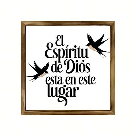 1pc Rustic Spanish Christian Wall Decoration - Wooden Signage With ...