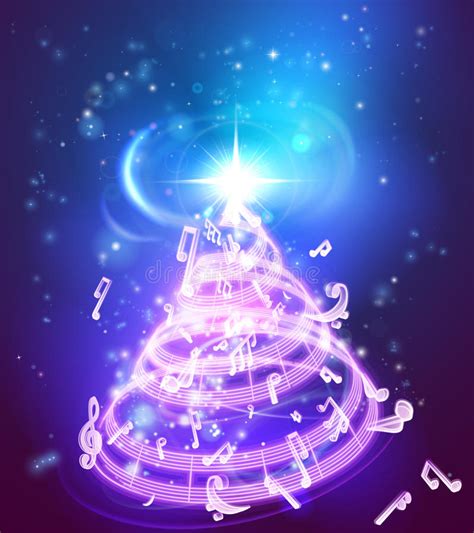 音乐圣诞树 库存例证. 插画 包括有 唱歌, 节假日, 符号, 圣诞节, 节日, 曲调, 音乐, 查出, 颂歌 - 26972638