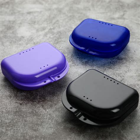 Buy 2 Pack Retainer Case Orthodontic Retainer Holder Cases with Vent ...