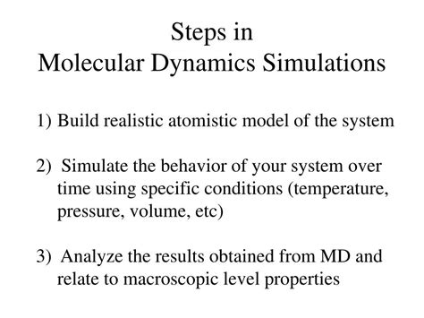 Image result for Molecular Dynamics Simulations Tree